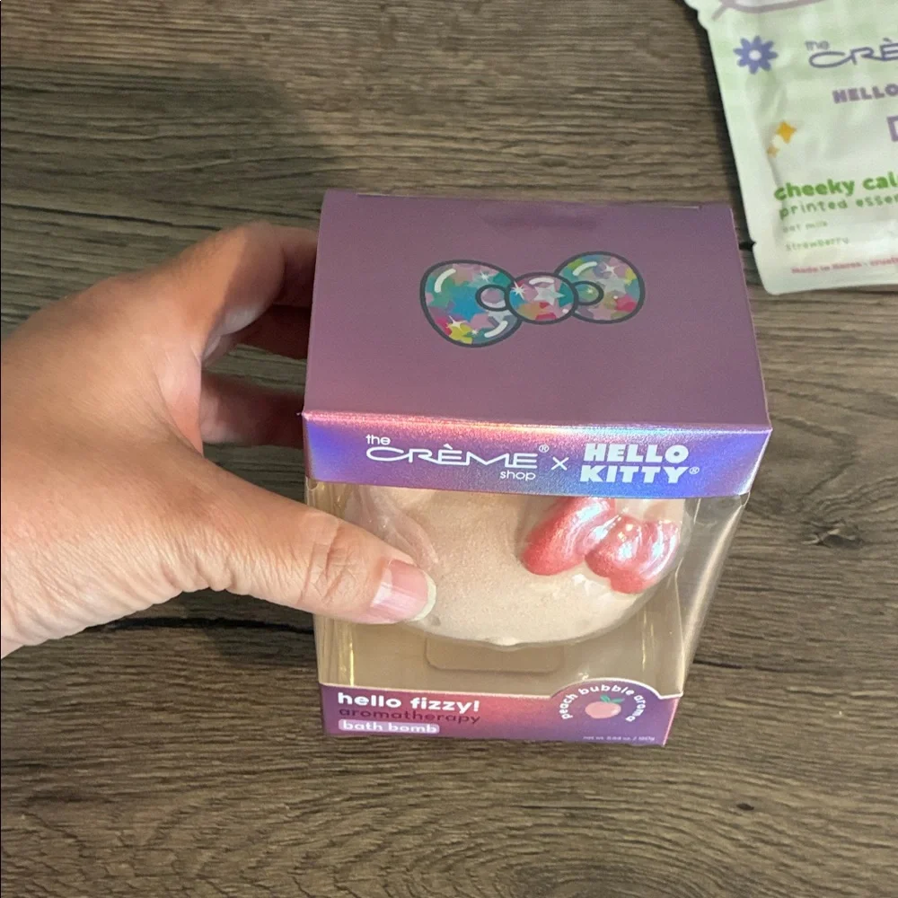 Hello Kitty Self Care Bundle 💖 Sleep Mask + Bath Bomb + Face Mask Gift Set